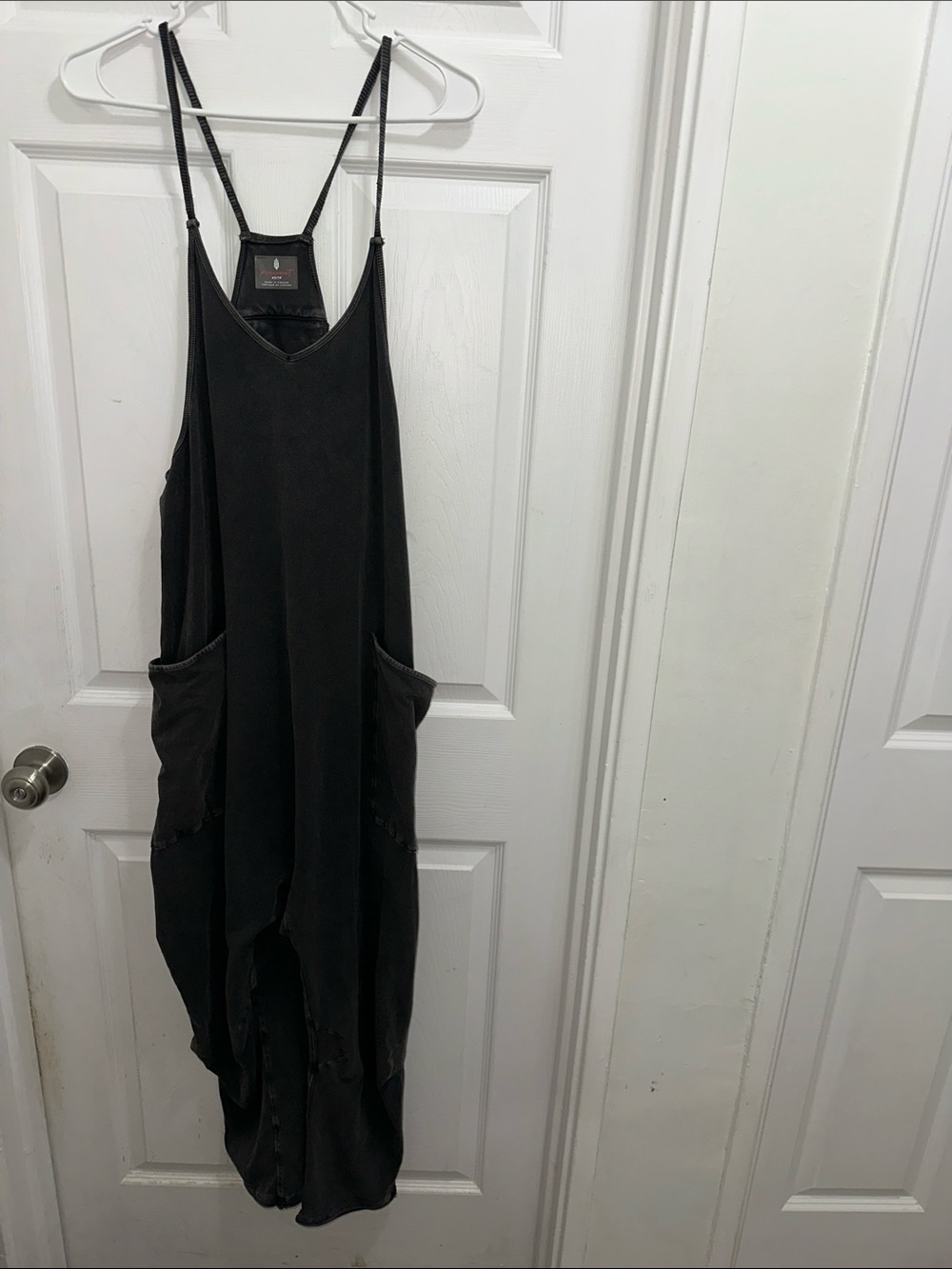 Free People Movement Black Hot Shot Onesie with Pockets